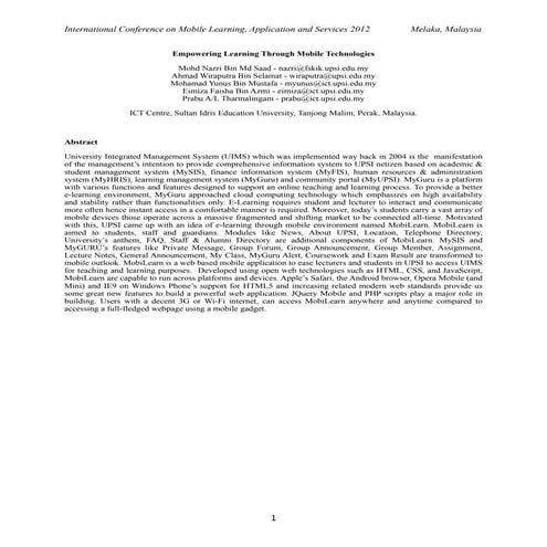 Empowering learning through mobile technologies