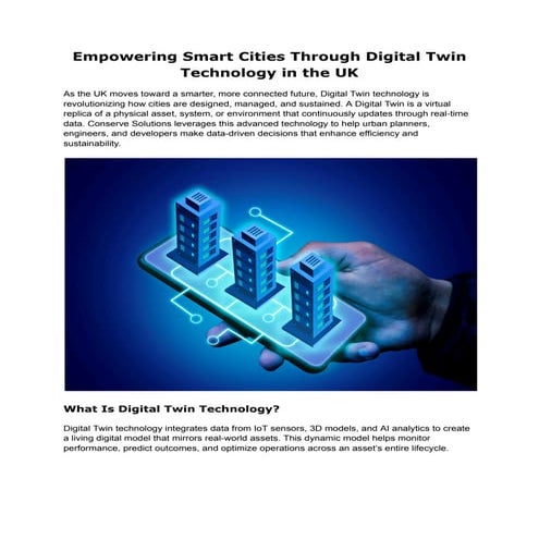 Accelerating the Smart City Vision with Digital Twin Technology in the UK