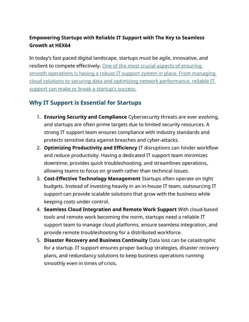 Enhancing IT Infrastructure with HEX64’s Premier NOC Security Services ...