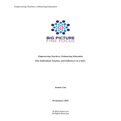 Empowering teachers, Enhancing education