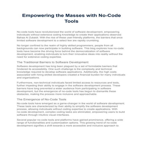 Empowering the Masses with No-Code Tools.pdf