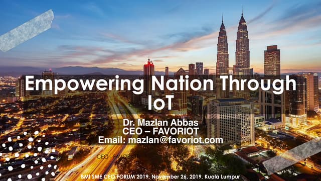 Empowering The Nation Through IoT