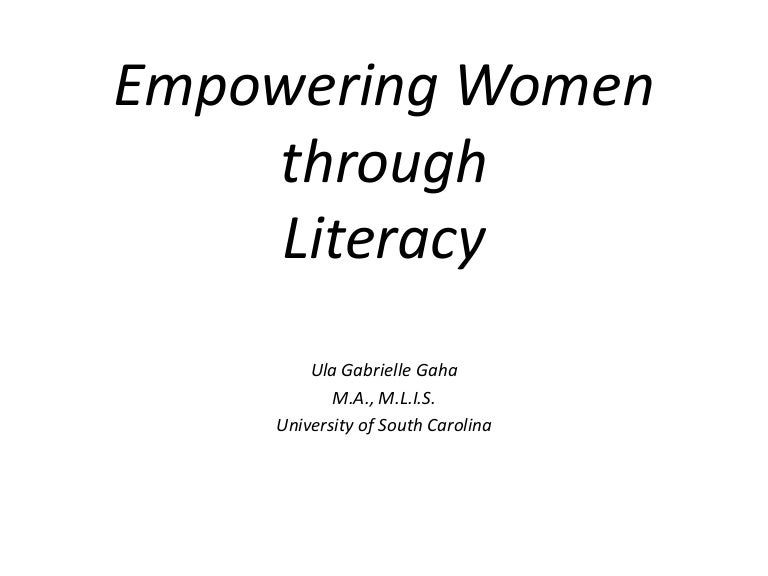 Empowering Women through Literacy