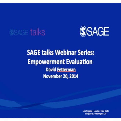 Empowerment Evaluation with David Fetterman
