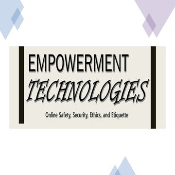 Empowerment TECHONOLOGY 12- FIRST SEMESTER