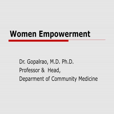 Empowerment of women