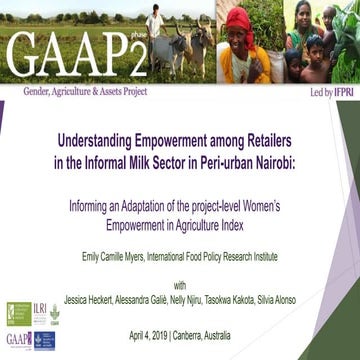 Understanding Empowerment among Retailers in the Informal Milk Sector in Peri...