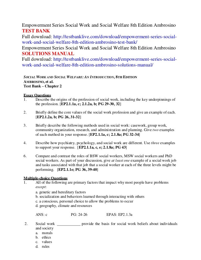 Empowerment Series Social Work And Social Welfare 8th Edition Ambrosi