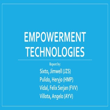 Empowerment technologies group activity(JZS)