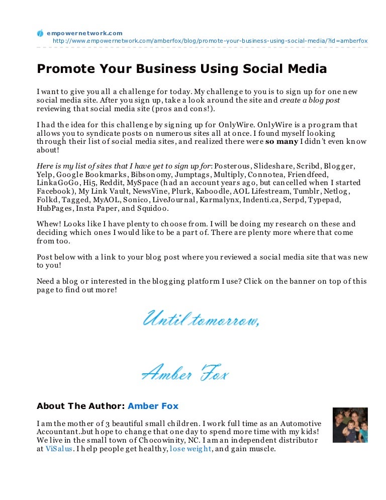 Promote Your Business Using Social Media