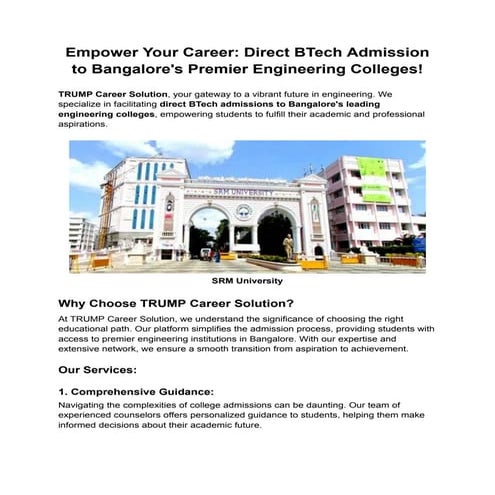 Empower Your Career_ Direct BTech Admission to Bangalore's Premier Engineerin...