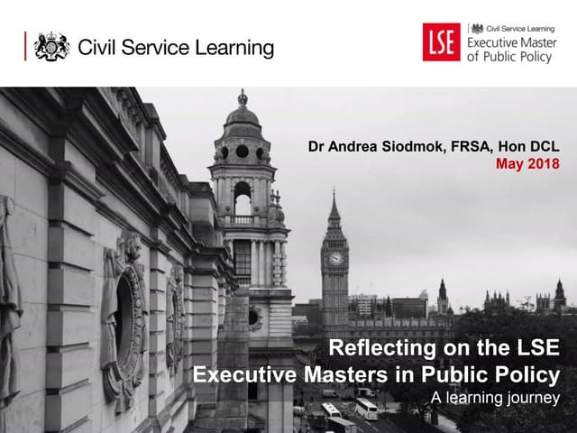 Reflecting on the LSE Executive Masters in Public Policy