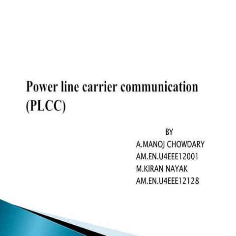 Power line carrier communication