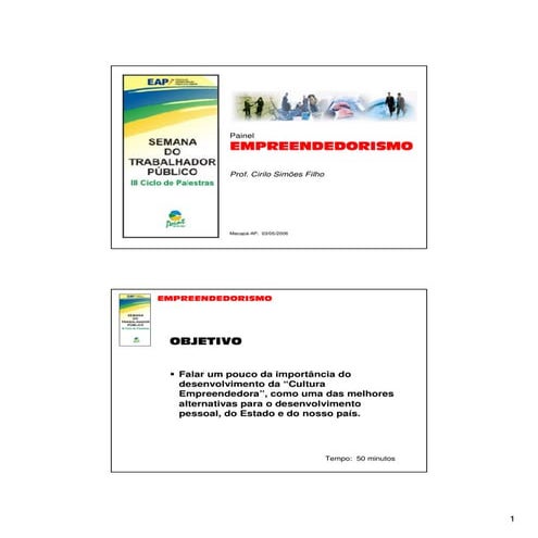 "Cultura Empreendedora" e Desenvolvimento