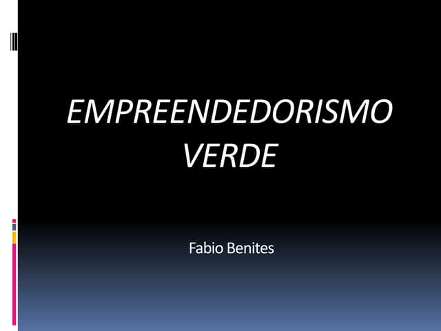 Empreendedorismo verde