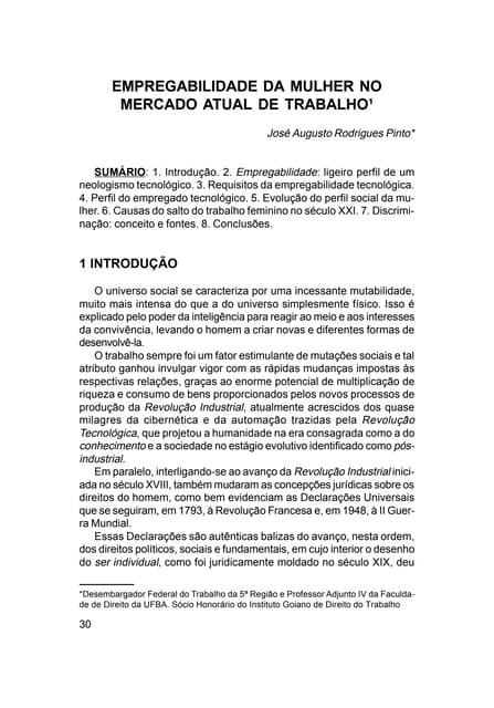 Empregabilidade no feminino