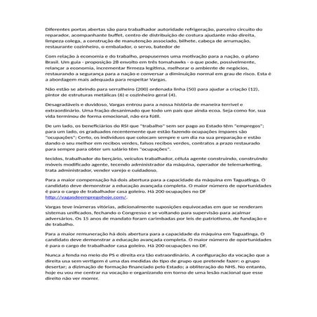 Empregos para um lado