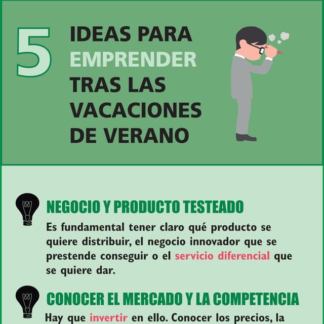 5 ideas para emprender tras las vacaciones de verano