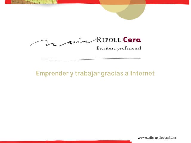 Emprender Y Trabajar En Internet