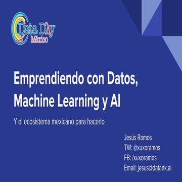 Entrepreneurship with Data, Machine Learning and AI