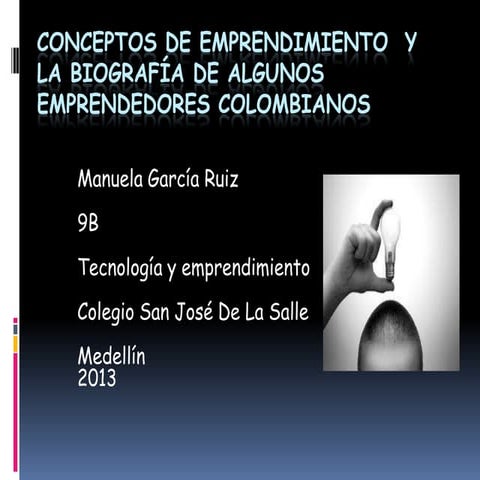 Emprendimiento manuela garcia