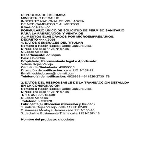 Empresa Doc De Invima