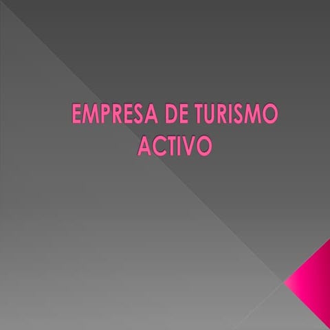 Empresa de turismo activo (JOSEFA VARGAS MARIN)