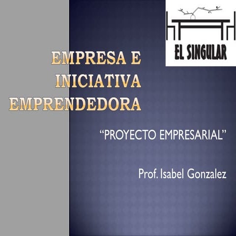 Empresa e iniciativa emprendedora