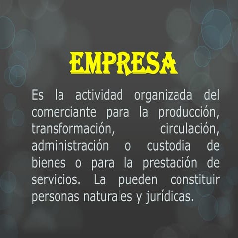 conformación de empresas