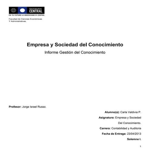 Empresa y sociedad del conocimiento