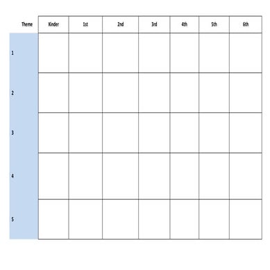 Empty Curriculum Map for Visual Arts Education | PPT