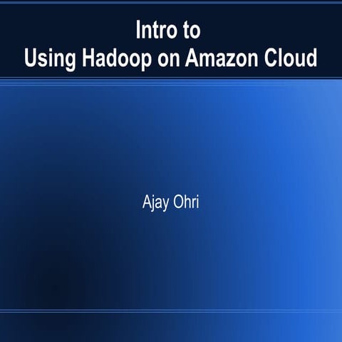 Elastic Map Reduce 101