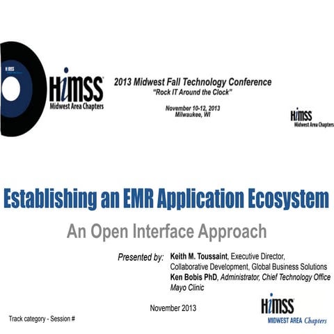 Establishing an EMR Application Ecosystem