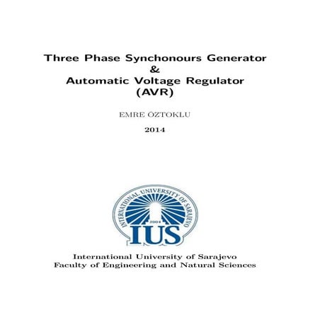 Three Phase Synchonours Generator and AVR 