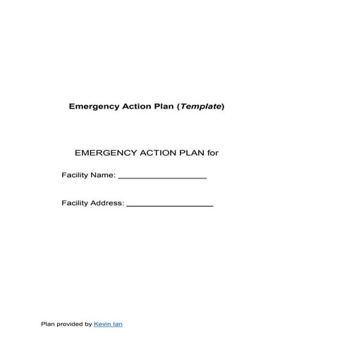 Emergency Action Plan Template