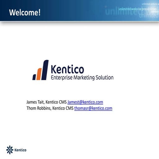Kentico Enterprise Marketing Solution Overview