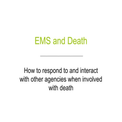 EMS and death | PPT
