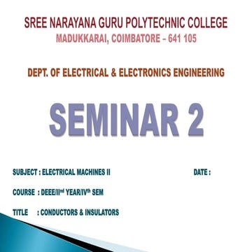 Study about Conductors & Insulators