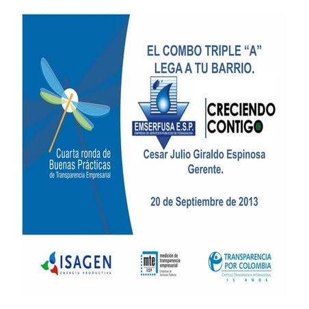 El Combo Triple A llega a Tu Barrio - EMSERFUSA