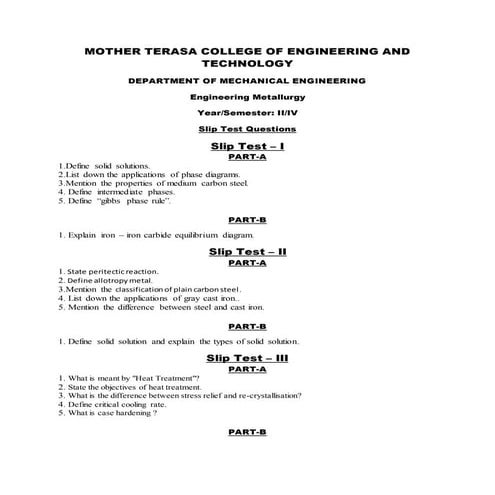 Manufacturing Technology-I | PDF