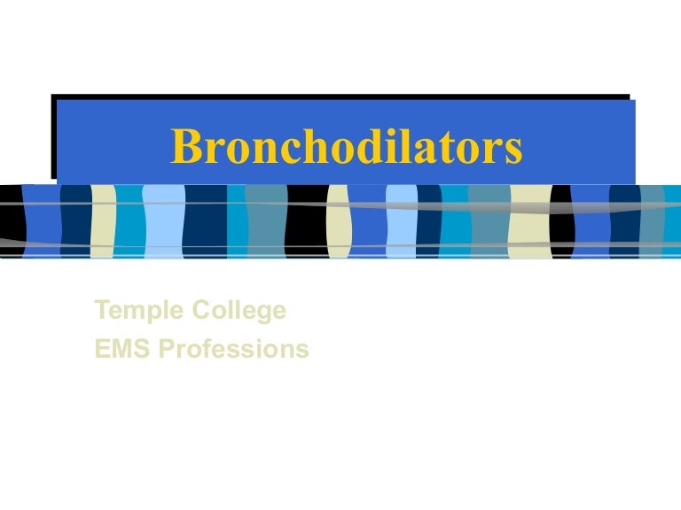 Emt bronchodilators