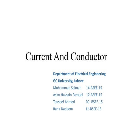 Current And Conductor