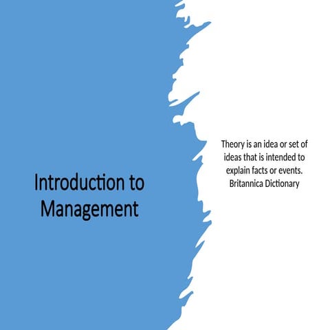 Evolution Management Theory (Introduction to Management)