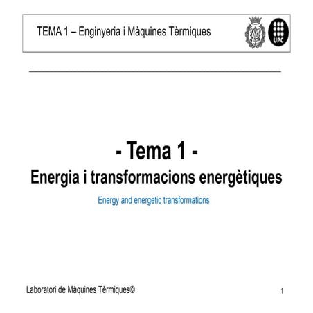 unitat 1 màquines tèrmiques motores ETSEIB