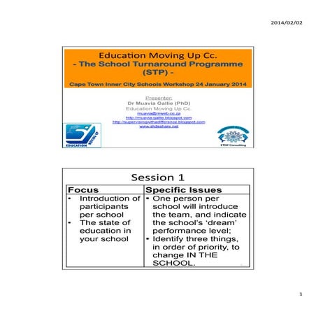 EMU Cape Town Inner City Schools' workshop