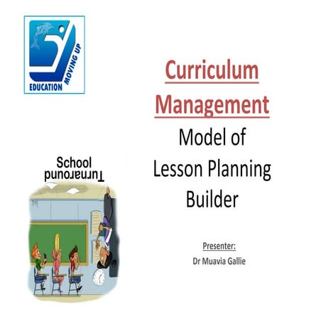 EMU - Curriculum Management - Lesson plan builder model