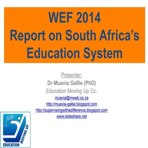 WEF 2014 report on South Africa education