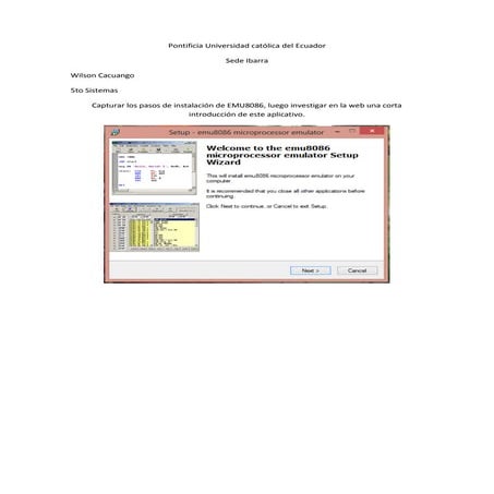 Programa Emu8086