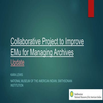 EMu Darwin Core | PPTX