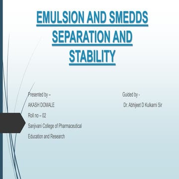 Emulsion & SMEDDS